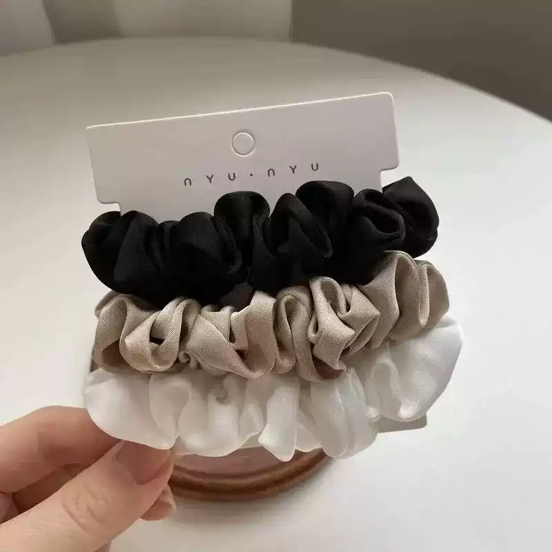 Silk Hair Scrunchies Set 3