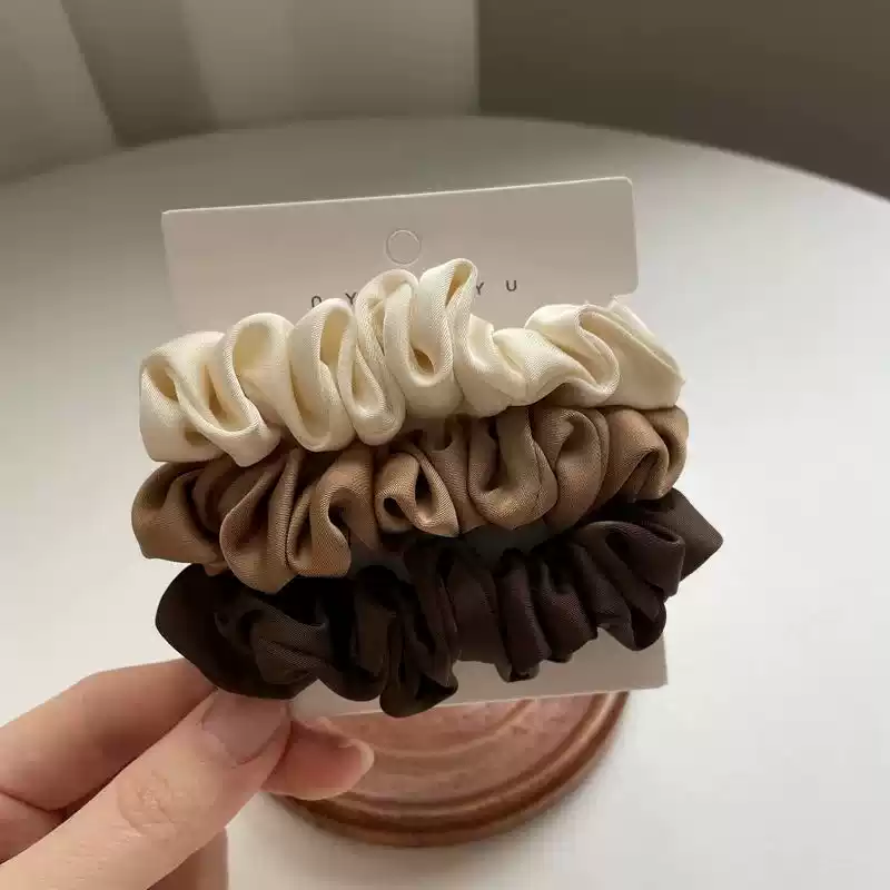 Silk Hair Scrunchies Set 2