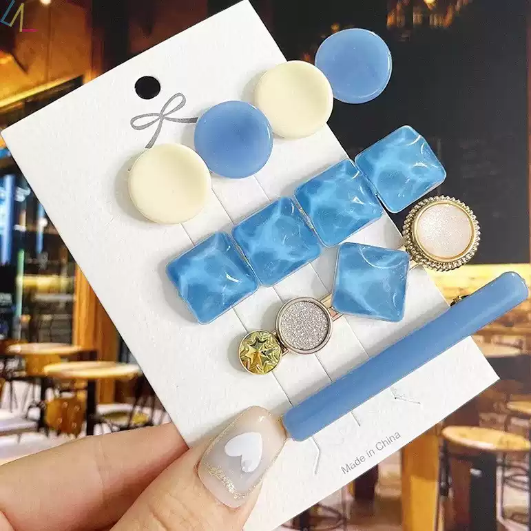 Pearl Hair Barrettes Set 4